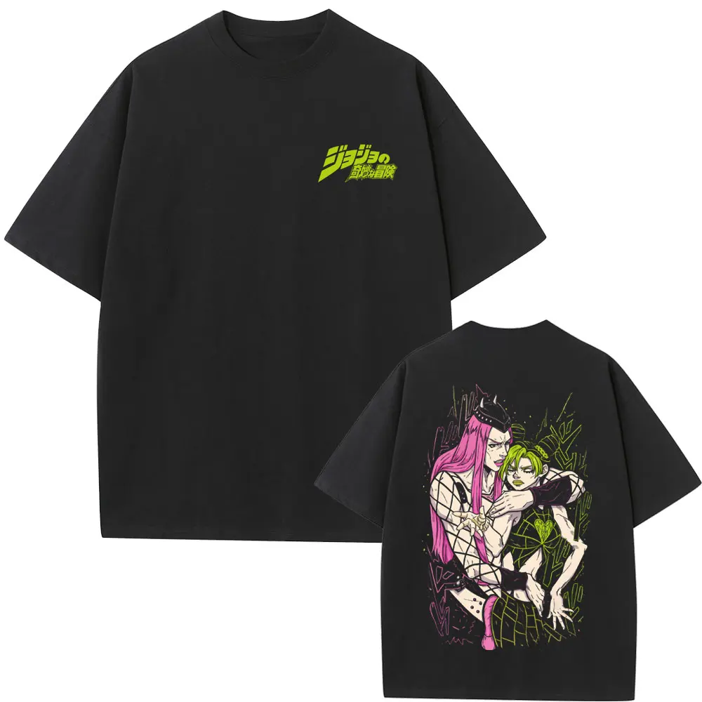 

Anime Jojo Bizarre Adventure T Shirt Narciso Anasui Jolyne Cujoh Print T-shirt Men Women Manga Fashion Casual T-shirt Fans Gift