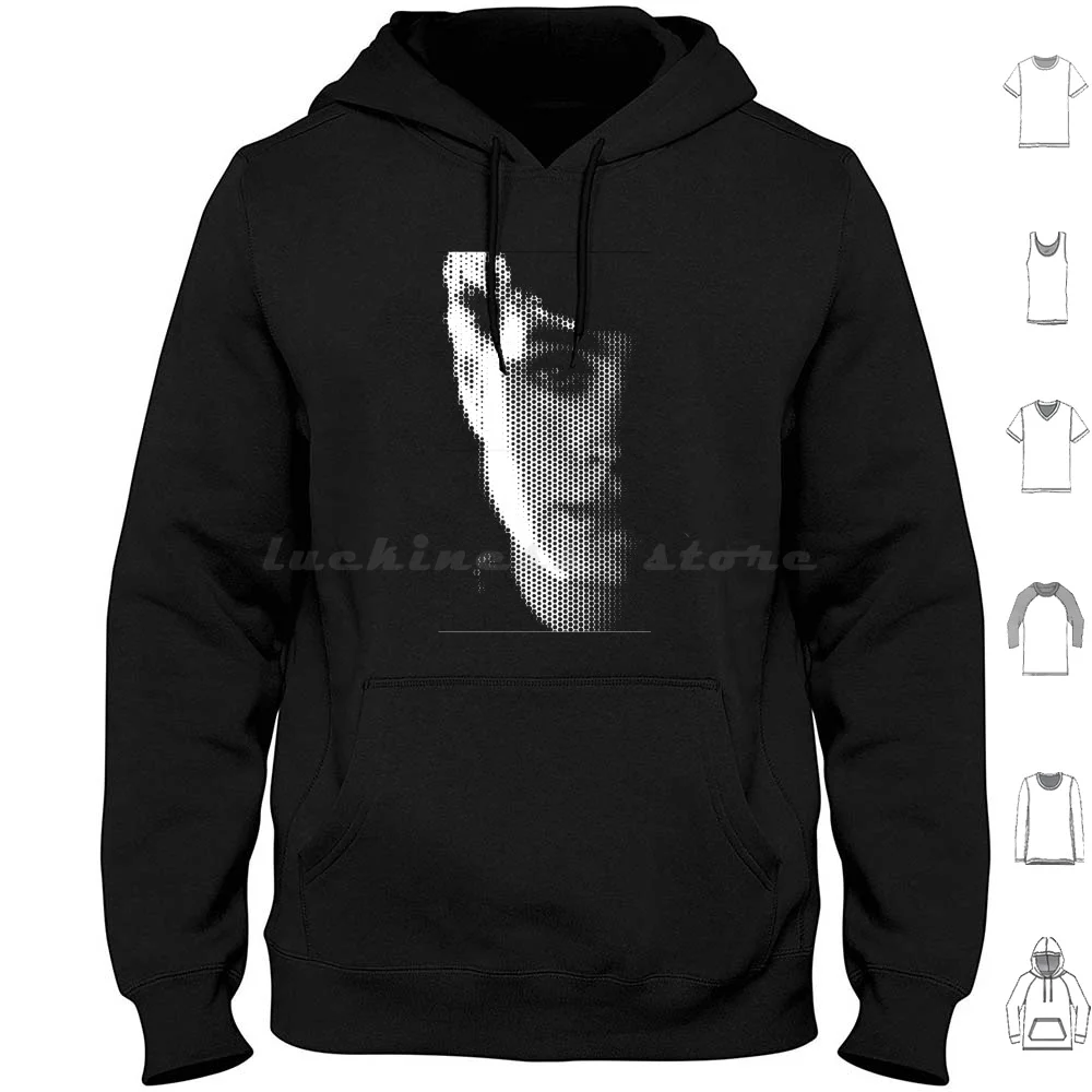 Rachel Camiseta com capuz manga comprida EUA Death Cult Rachel Rachel Replicant Mulher pixelada