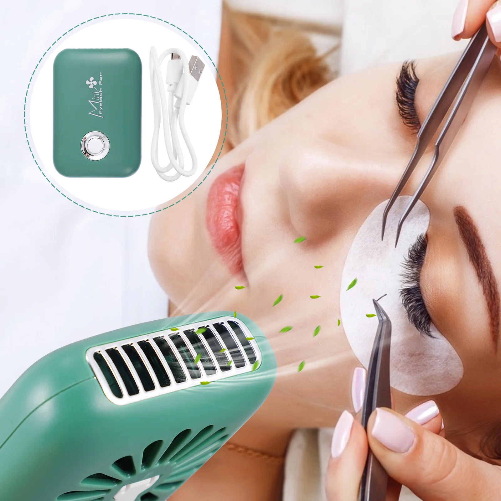 

Mini Blow Dryer Quiet Fan H held Electric USB Rechargeable ABS Eyelash Extension Lash Care Cool Air Generator Vapor Salon Tool