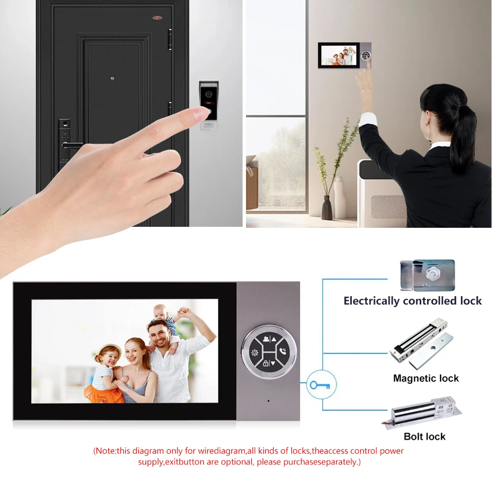 Visual Doorbell Home Wired Monitoring Video High-Definition Intelligent Building Intercom Villa Electronic Access Control System