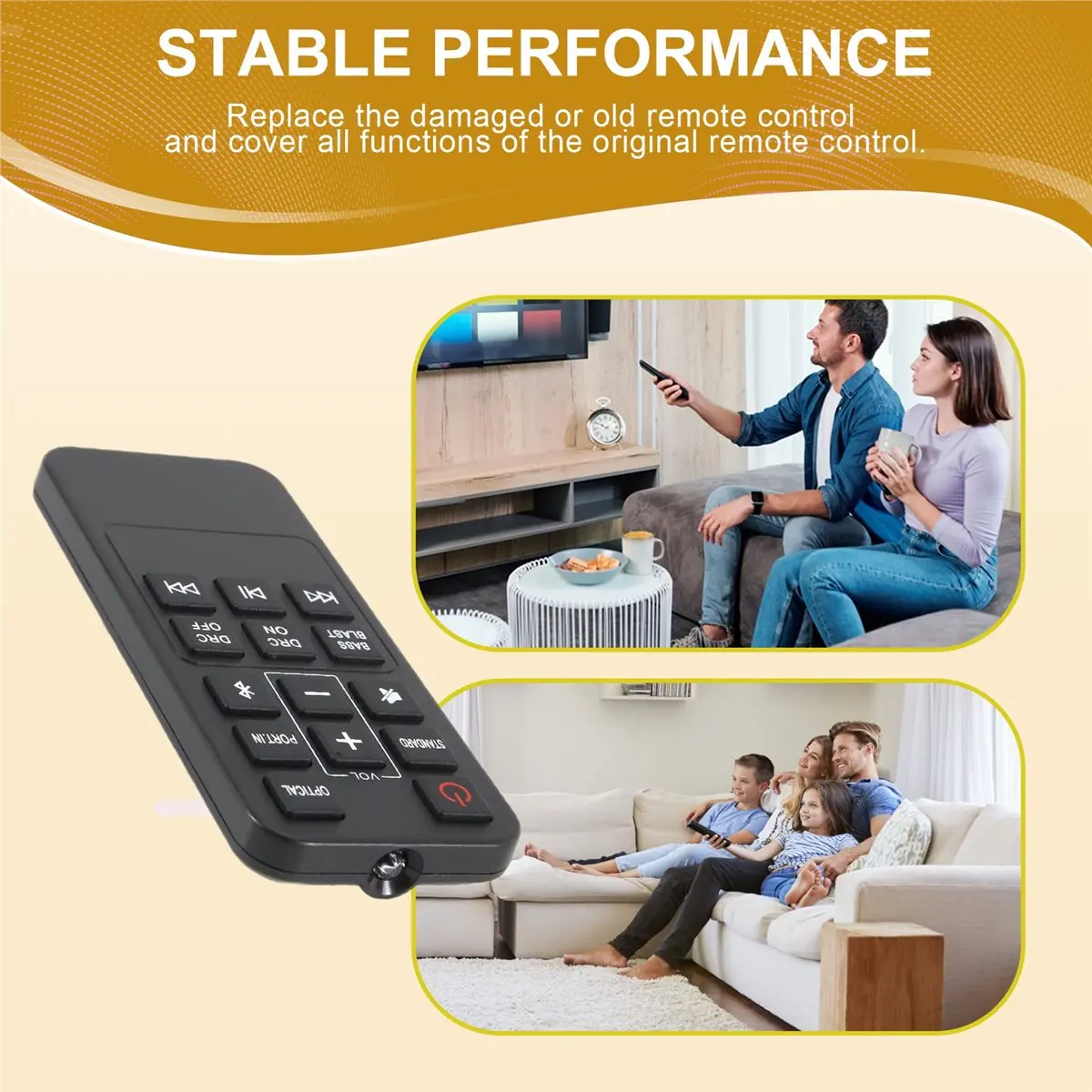 AB25 COV33552438 COV33552433 Reemplazo de control remoto para barra de sonido compacta LG de 2.0 canales SK1