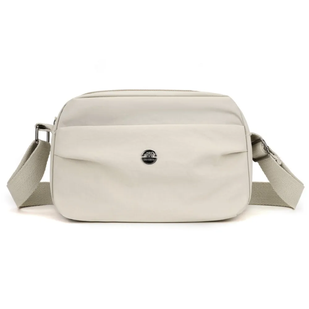 

Нейлоновая сумка-мессенджер большой емкости, повседневная многослойная квадратная сумка через плечо, однотонная простая сумка на одно плечо для покупок