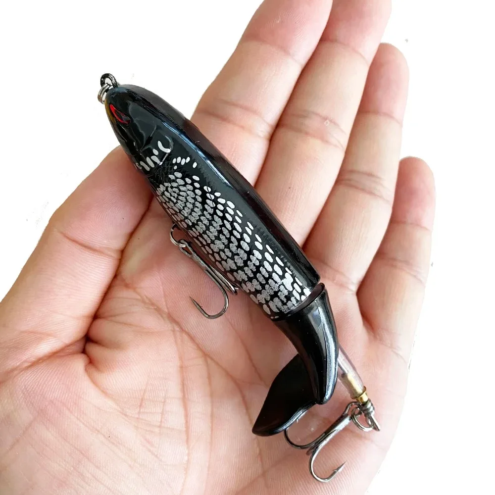 

1pc 10cm/3.94in Surface Fishing Lure Bait-Pencil Pencil Hard Bait Artificial Rotating Tail Float Suitable for Freshwater