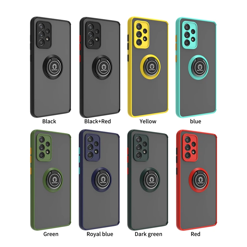 Luxury Metal Ring Holder Case For Samsung Galaxy A52 A53 A73 A72 A12 A23 S10E S20 FE S21 S22 Ultra Note 10 20 S10 S9 Plus Cover
