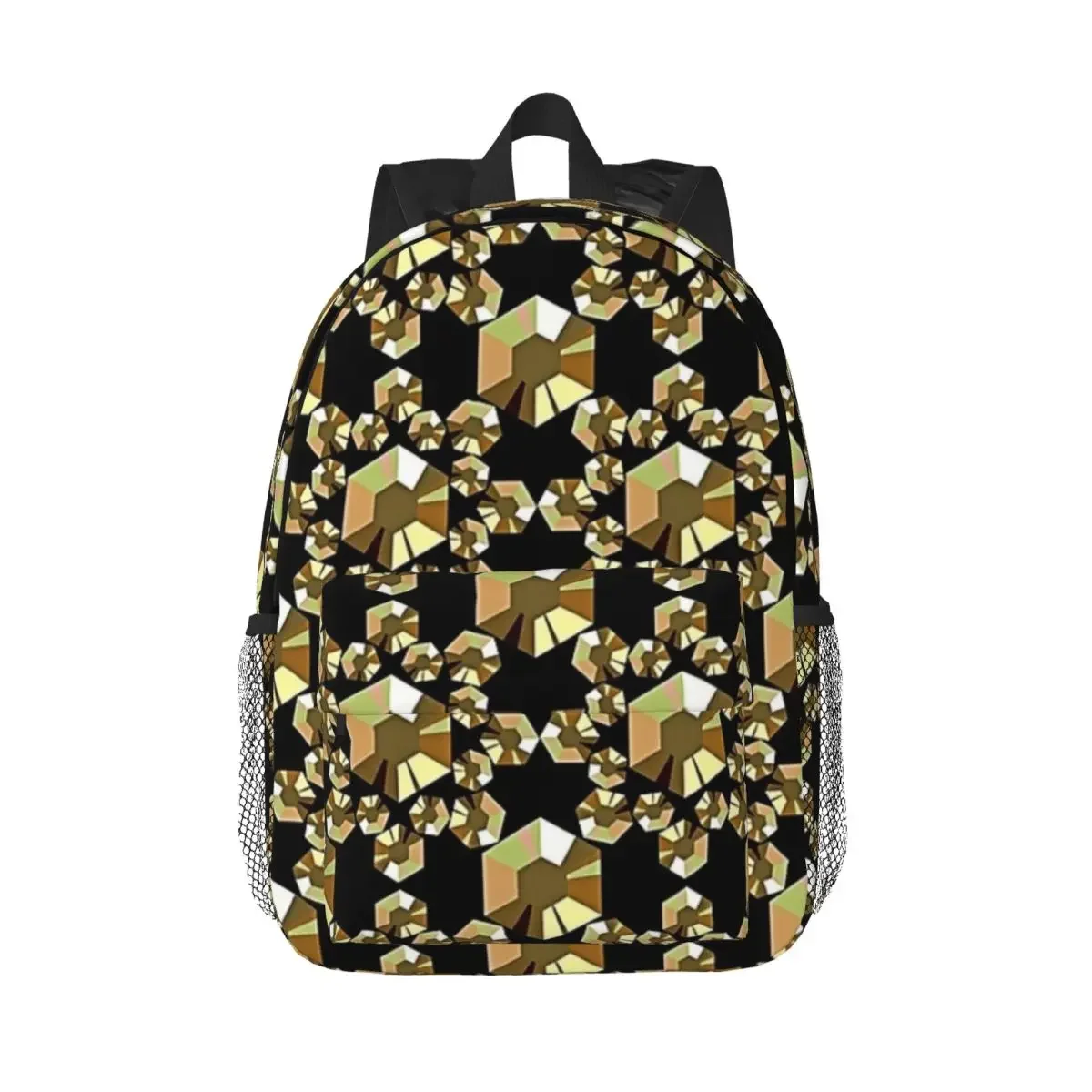 Sparkling Gold Vintage Rhinestone Crystals Beads Backpacks Teenager Bookbag Students School Bags Travel Rucksack Shoulder Bag