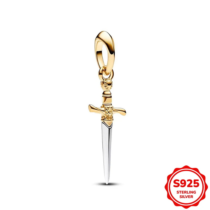 Charms aus 925er Sterlingsilber, neu, vergoldet, Anhängerperle, passend für 3mm Armbänder und Halsketten, für Damen, luxuriöser DIY-Schmuck zum Selbermachen