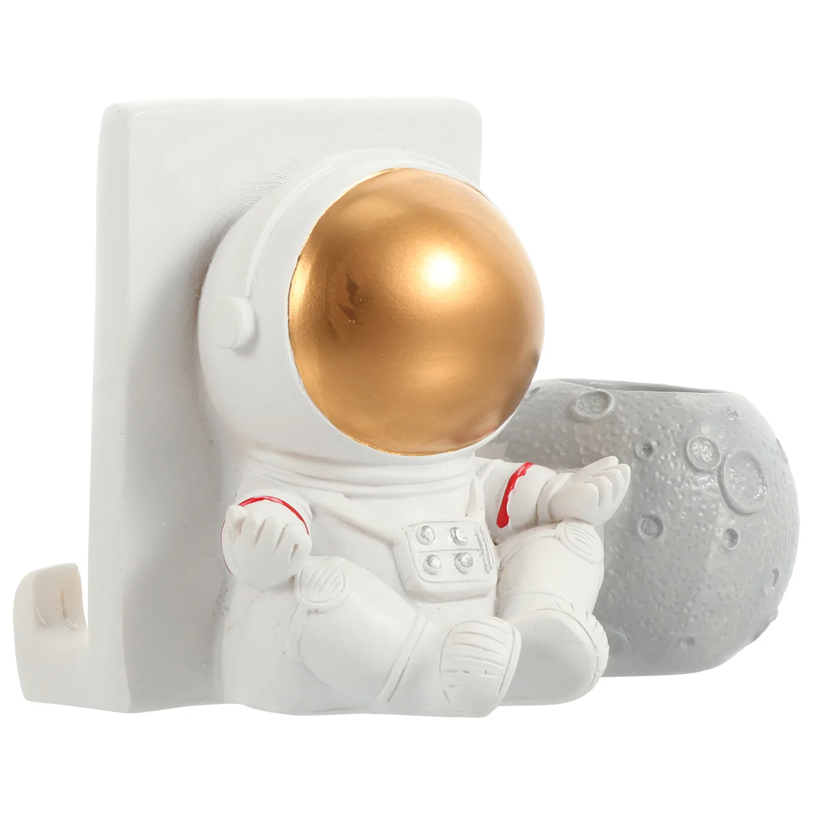 

Astronaut Resin Phone Holder Pen Stand Spaceman Adornment White Child Desktop Cartoon Astronaut Gift Souvenir Storage Office