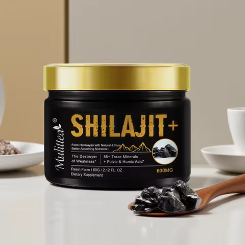 Mulittea High Purity Shilajits Mineral Supplements with 85+ Trace Minerals &amp; Fulvic Acid for Man Energy Stamina Immune Support