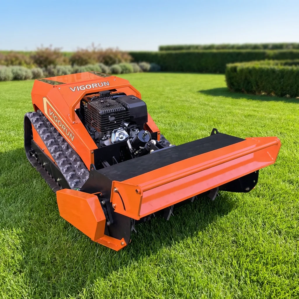 MTSK800 Industrial Euro5 Engine 4-Stroke Self Propelled All Slopes Servo Motor Driven Zero Turn Flail Lawn Mower