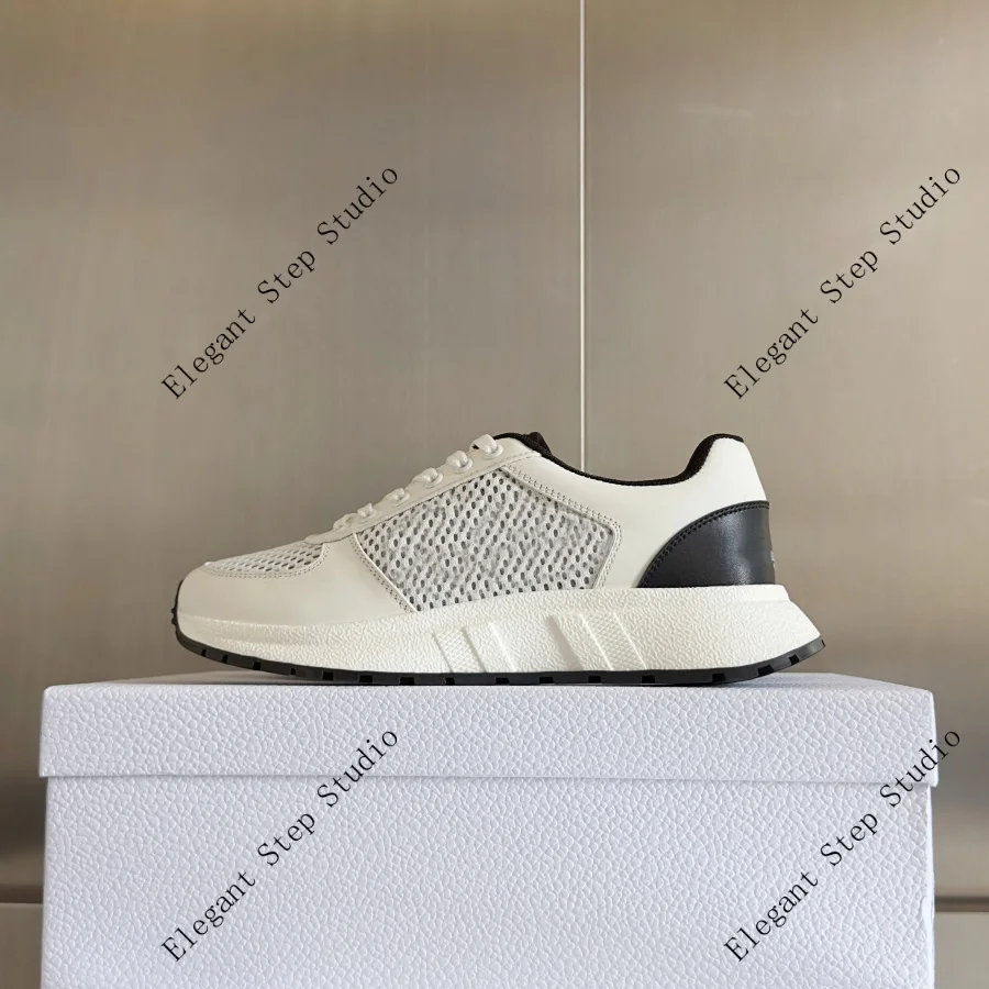 

Unisex Shoes Mesh Leather Run Breathable Sneakers