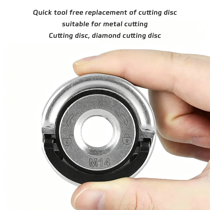 M10/M14/5/8-11 currency Thread Angle Grinder Quick Release Self-Locking Grinder Pressing Plate Flange Nut Power Chuck Tools Part
