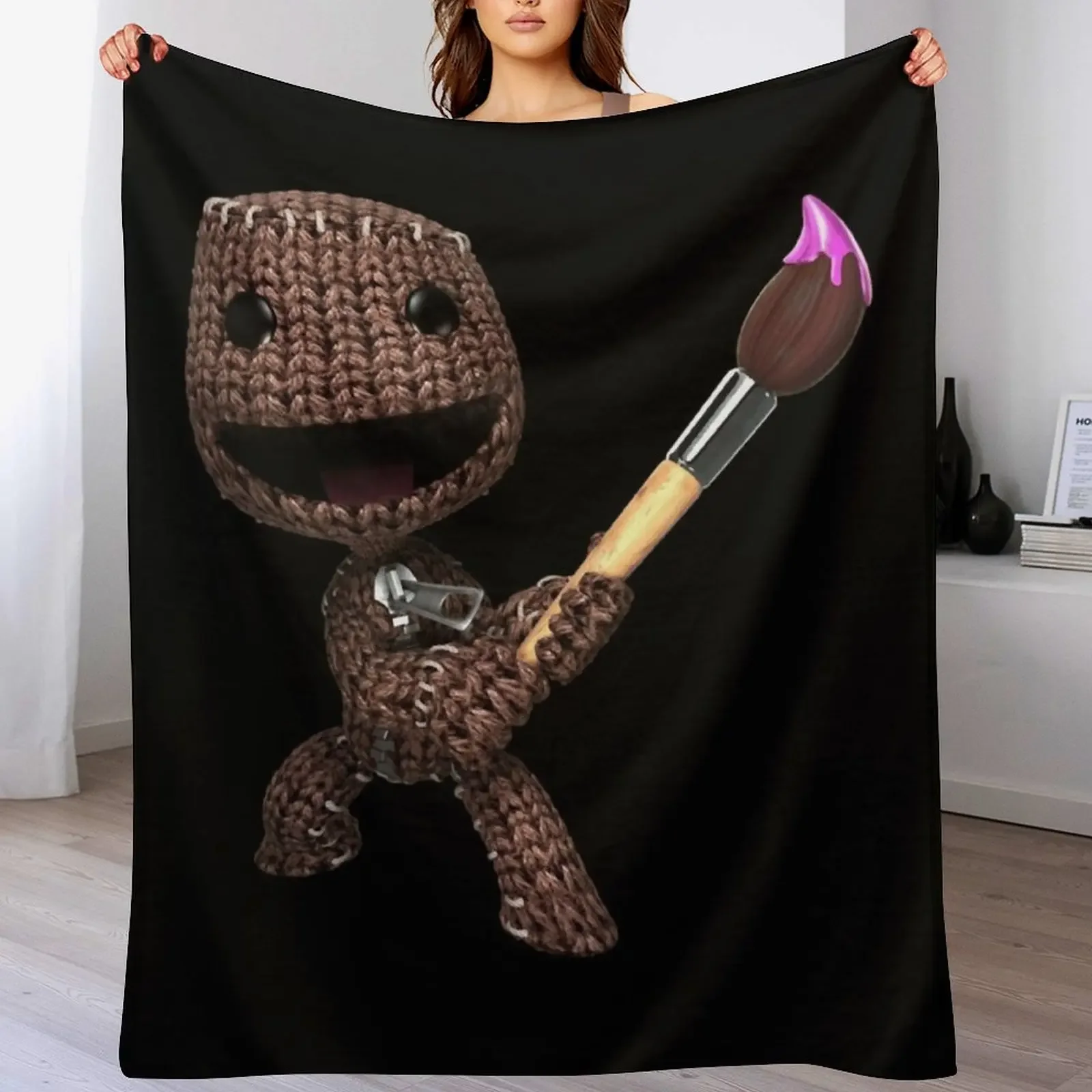 

LBP Sackboy Throw Blanket funny gift Thermals For Travel Soft Plush Plaid Decoratives Blankets