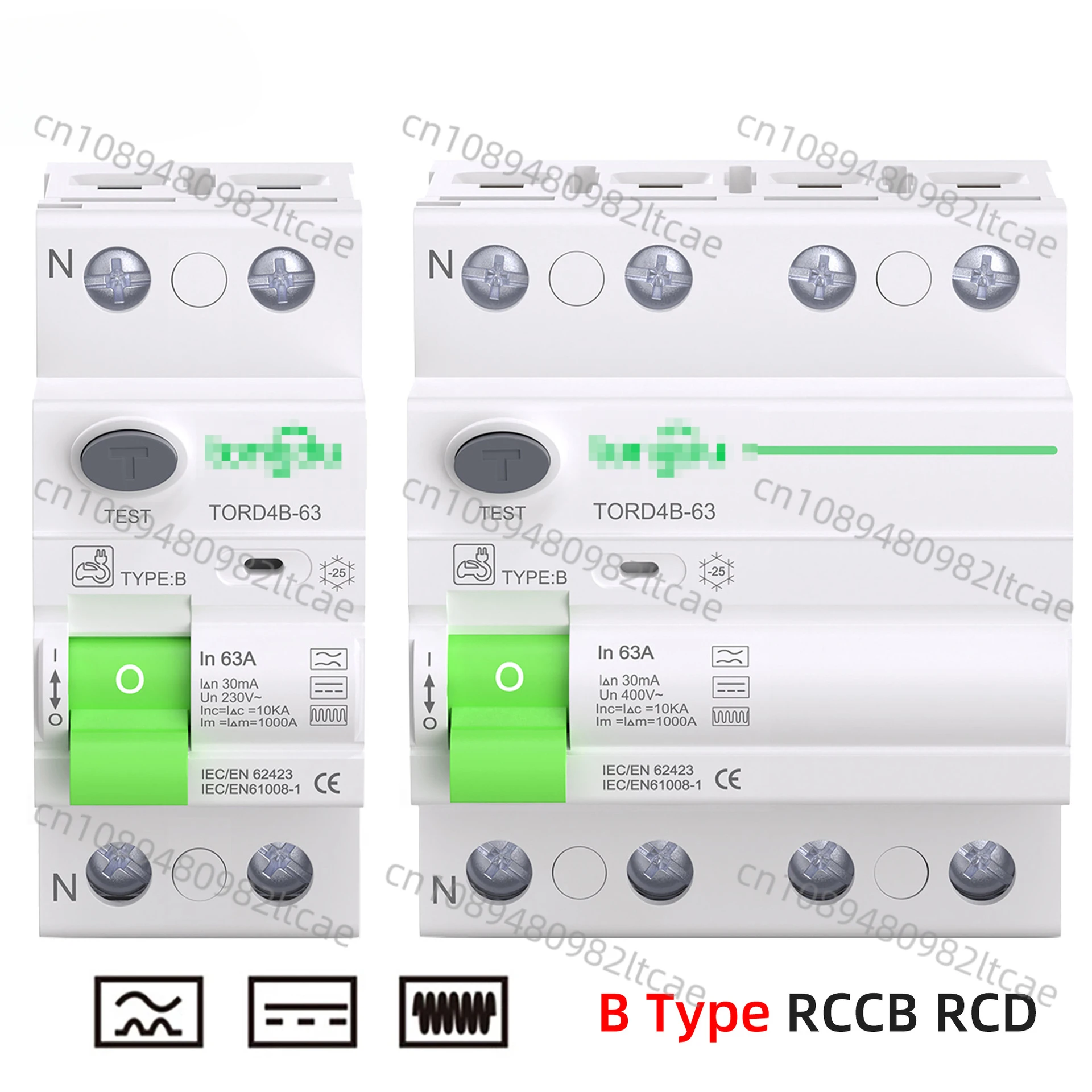 Type B Leakage Circuit Breaker Leakage Protector 2P4P63A Is Suitable for Photovoltaic Charging Pile RCCB DC EV