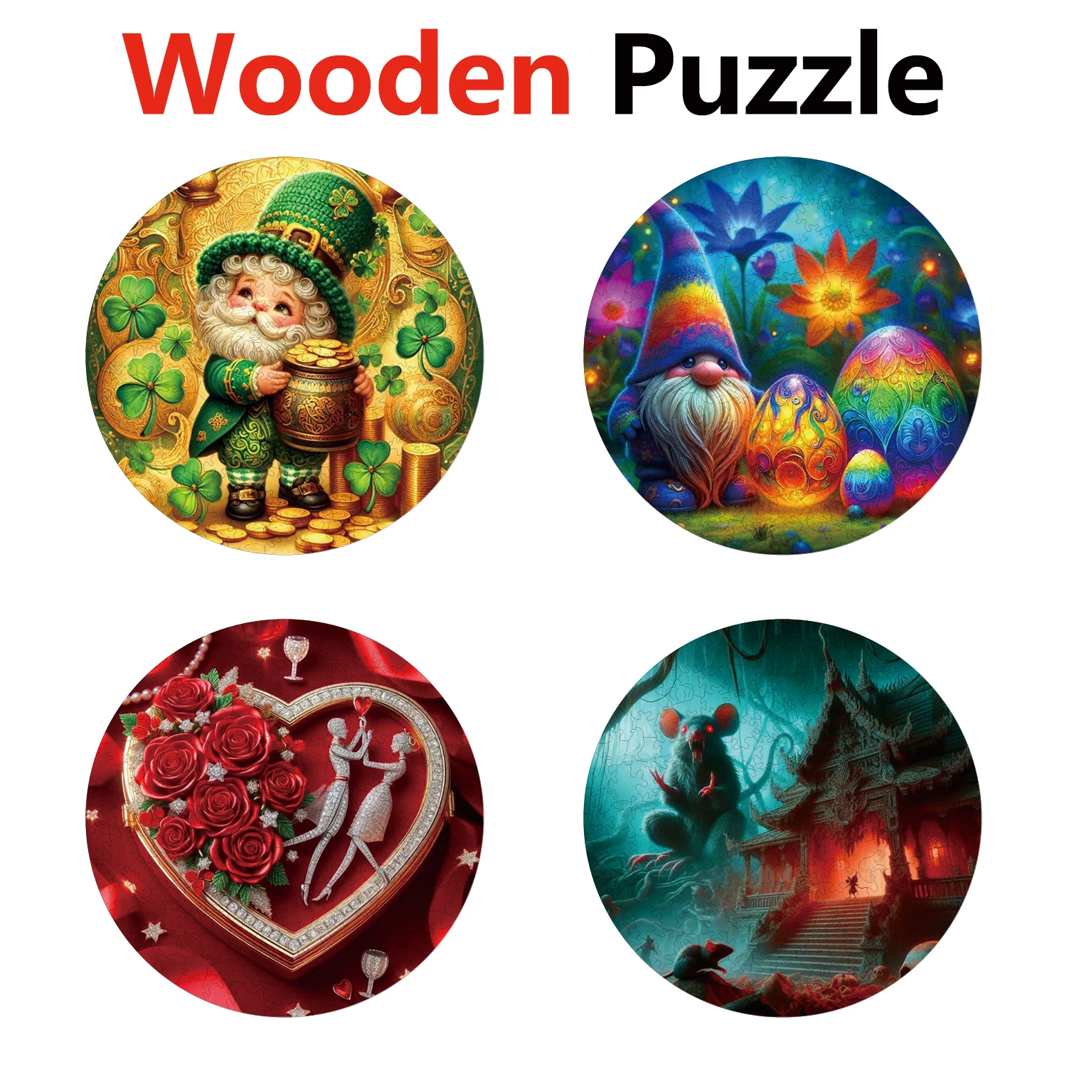 

Little Dwarf Love Mouse Animal Puzzles High Quality Jigsaw Puzzle Wooden Puzzle Best Christmas Gift