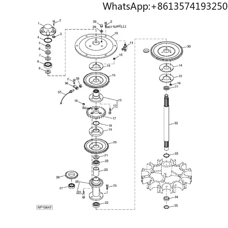 

Aftermarket AN272801 100-tooth Spur Gear for Cotton Picker 7260 7660 7760 9935 9970 9976