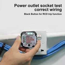 Tester gniazd BSIDE EU USA UK Plug RCD GFCI Test gniazda uziemiającego Tester obwodów wtyczki neutralnej