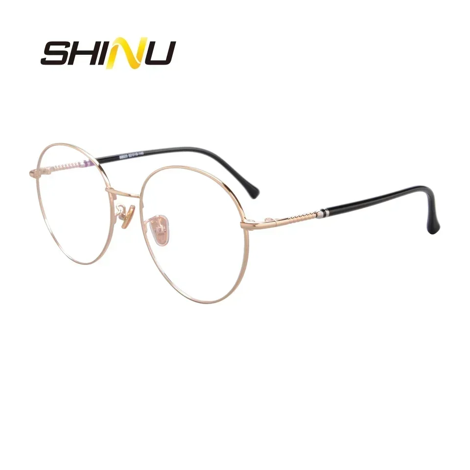 SHINU Retro Round Reading Glasses Women Progressive Multifocal Anti Blue Ray Antifatigue Diopter Eyeglasses Presbyopia Eyewear