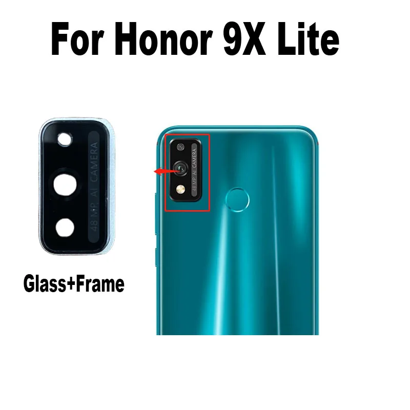 New For Huawei Honor 9X LITE Back Camera Glass Lens Rear Camera Glass With Adhesive Sticker Glue