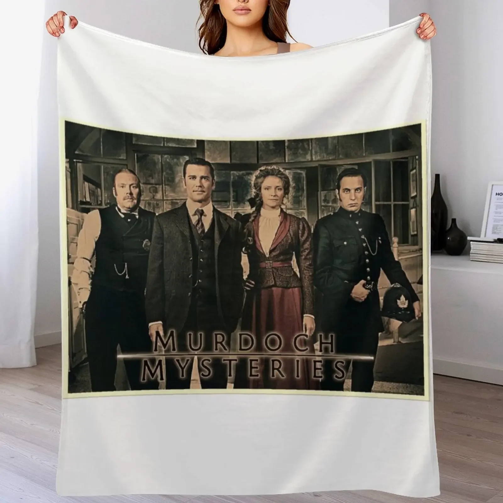 Murdoch Mysteries Dramatic Print Throw Blanket Bed Sofa Throw Blankets