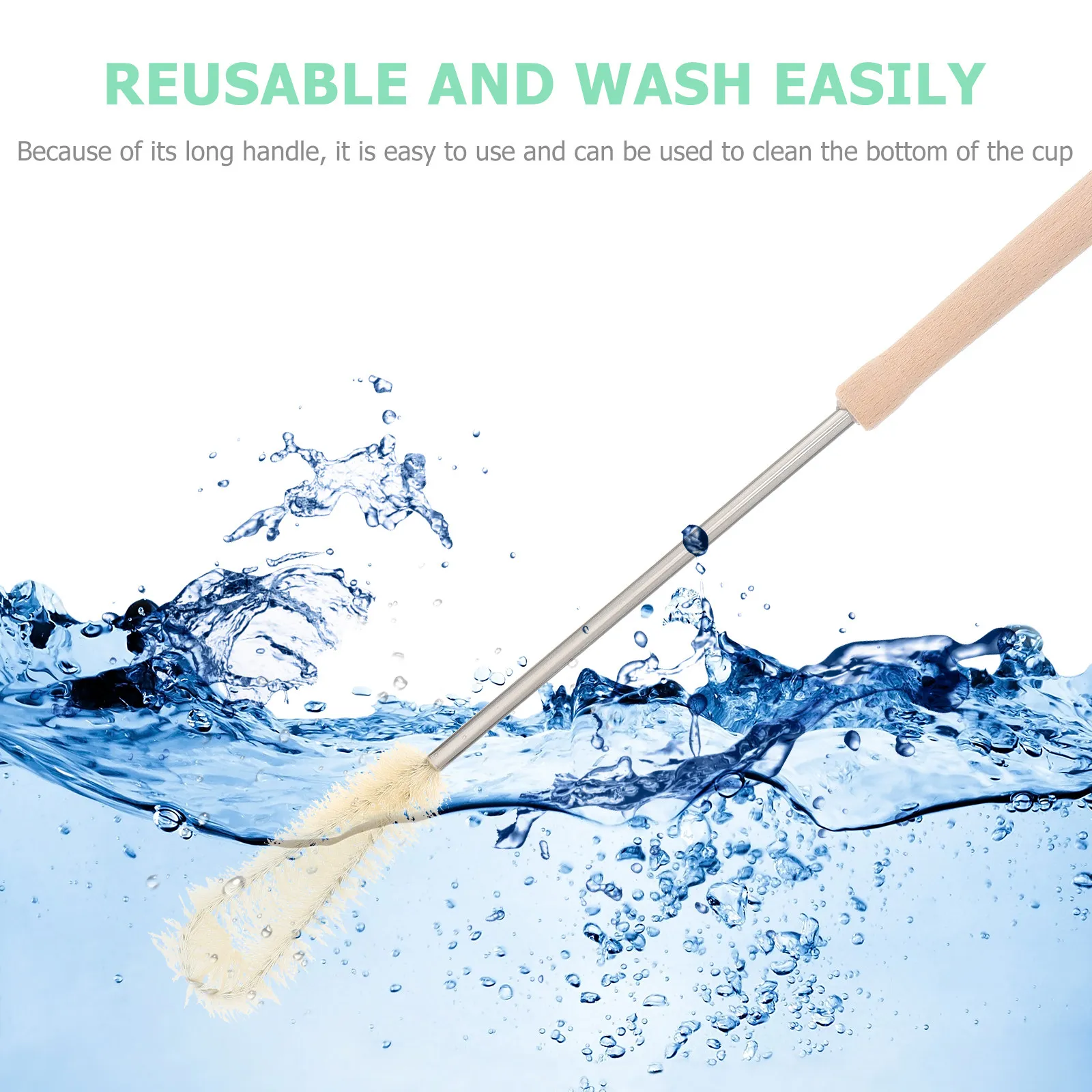 1Pcs Multi Angle L-Shape Cup Cleaning Brush Ideal for Narrow Bottles Mugs Glass Jars Quick Easy Decontamination Kitchen Bottle
