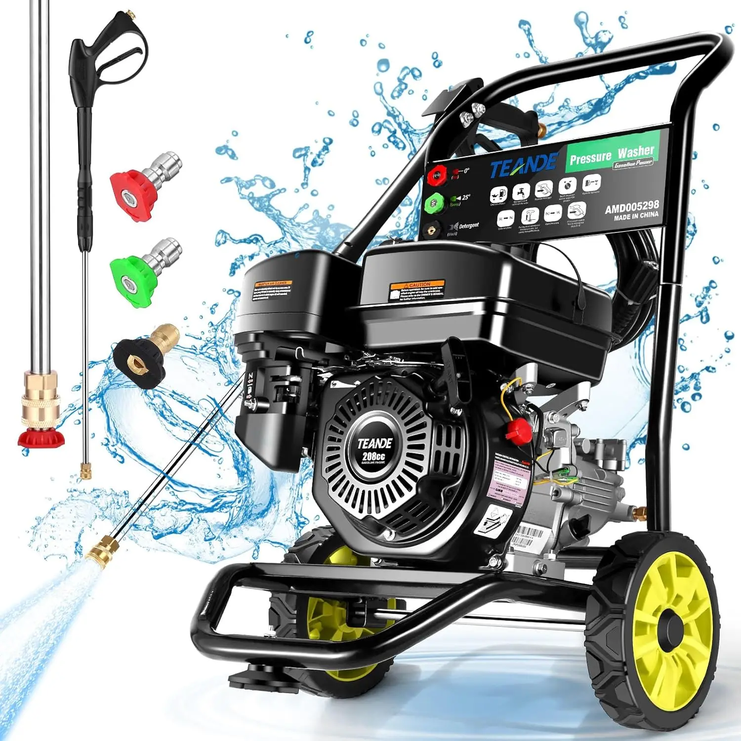 4200 Gas Pressure Washer 4000PSI Gas Power Washer 2.6GPM 7.0HP Engine Heavy Duty Power Washer Gas Powered with 209CC