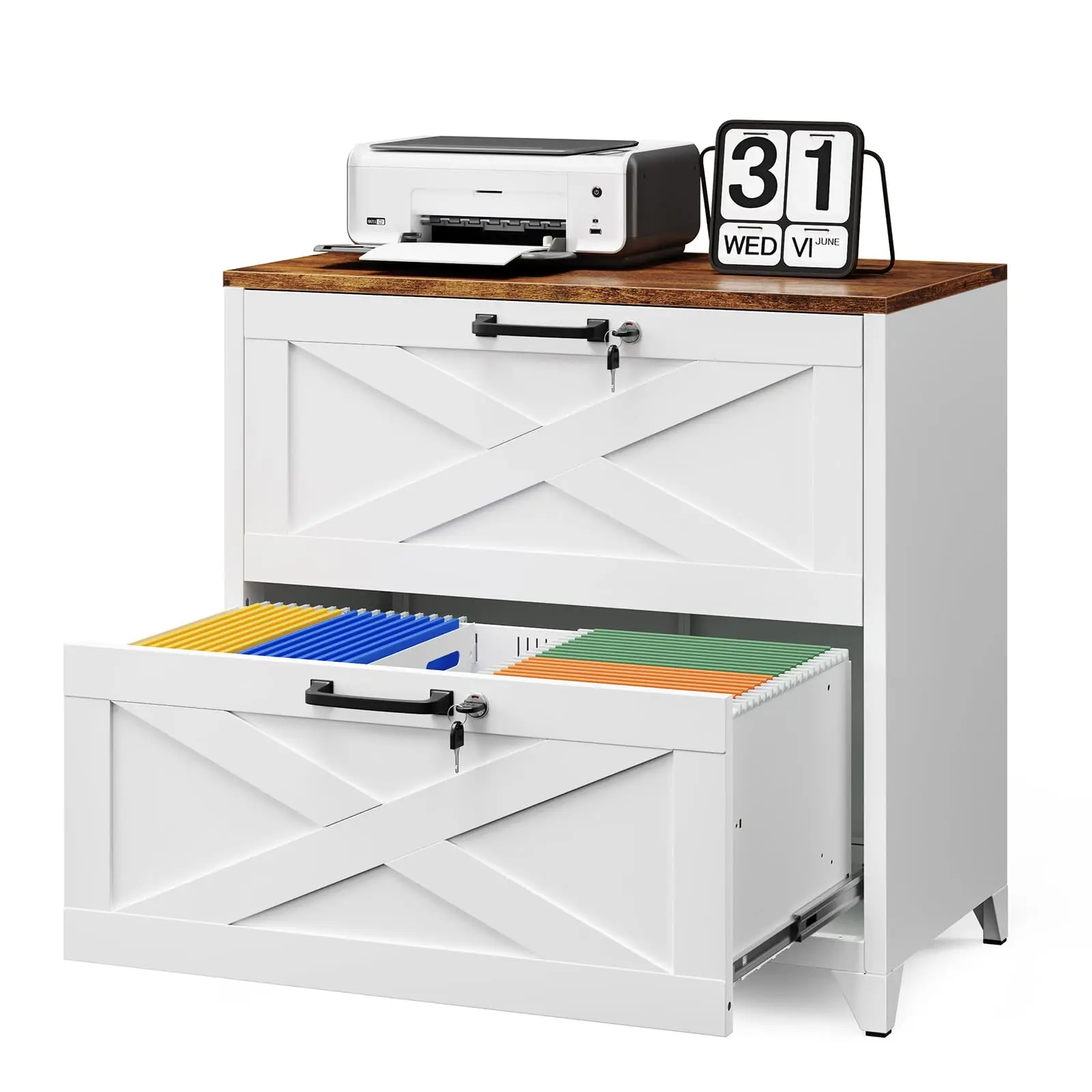 Aliexpress 2 Drawer File Cabinet with Lock and Feet,Metal Lateral Filing Cabinet for Home Office,Hanging Letter/Legal/A4 Size - Aliexpress Deal