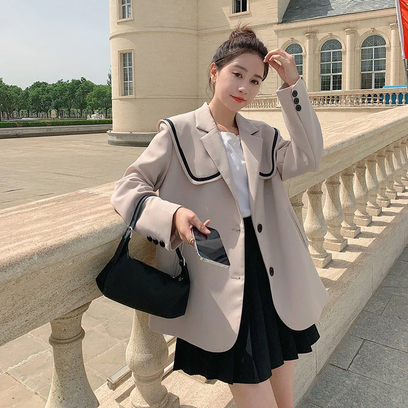 

2023 Women Blazer Jacket Spring Autumn New Fashion Loose Casual Office Blazer Suit Female Outwear Tops Ladies Blazers Coat