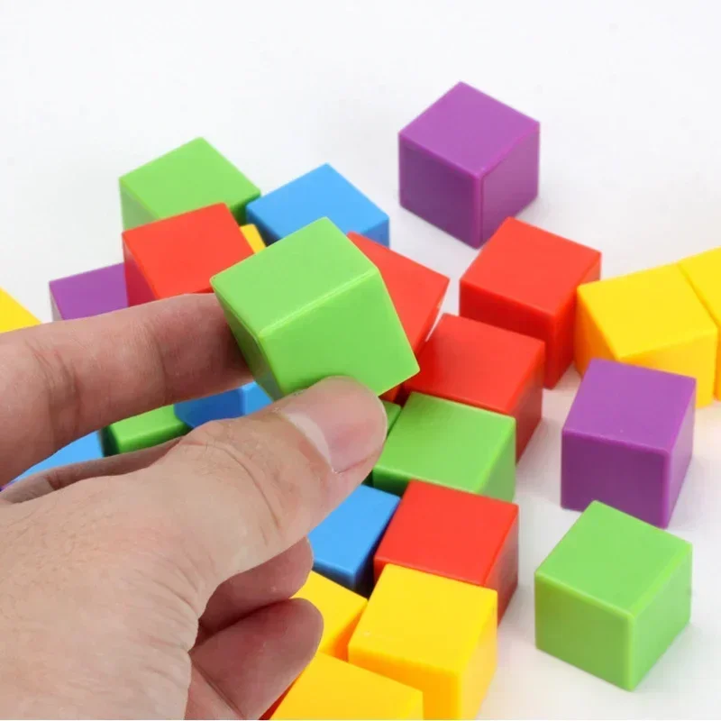 Montessori Magic Block Puzzle Toy Gioco di allenamento per il pensiero logico spaziale Arcobaleno Blocchi impilabili Giocattoli educativi per la matematica per bambini