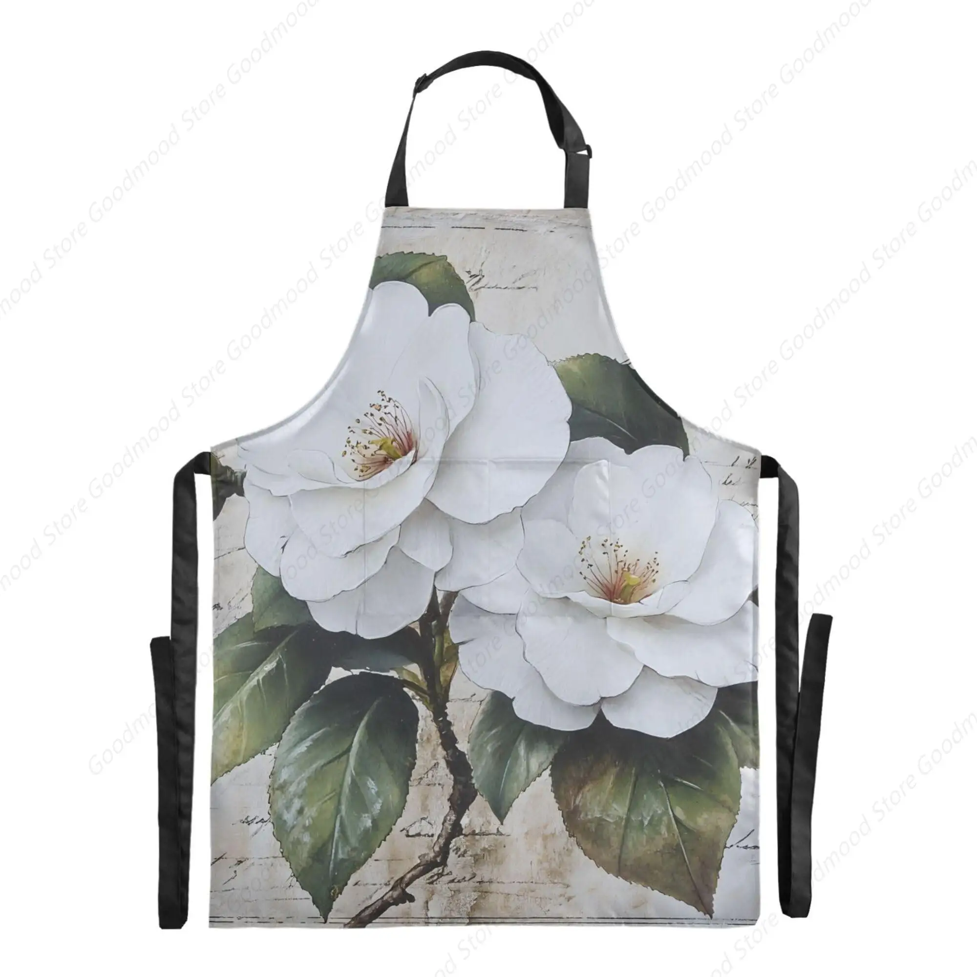 

Kitchen Apron White with Postcard Aprons for Women Men with Pockets, Adjustable Cooking Chef Aprons Funny Apron