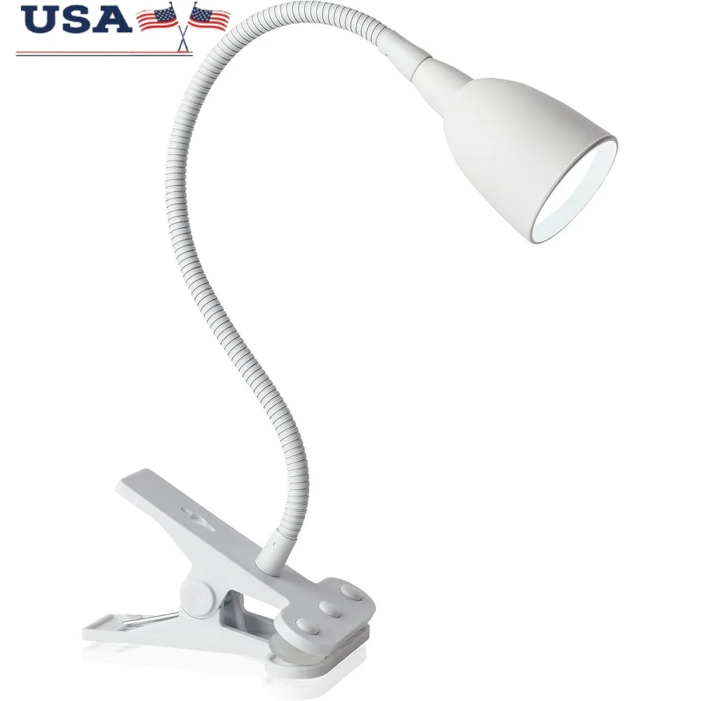 

Olivia LED Clamp Light Desk Lamp Flexible Gooseneck 3 Brightness Levels Color Modes Energy Efficient Soft White Light
