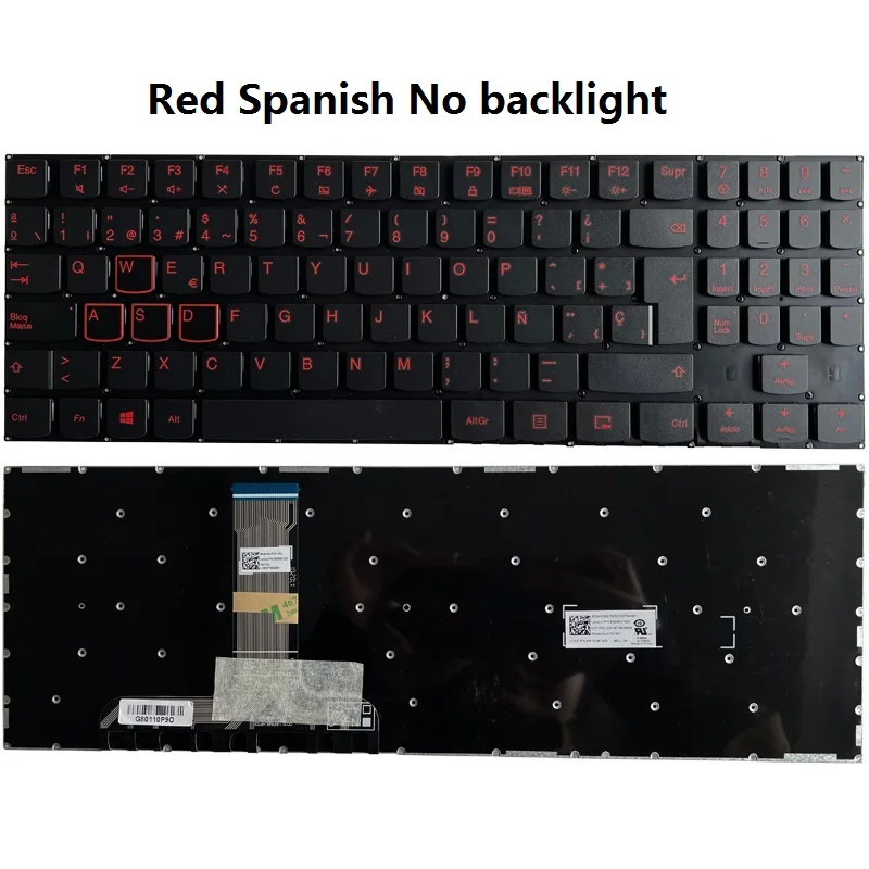 Imagem -06 - Russo Eua Reino Unido Espanhol Latino Alemão Teclado do Portátil para Lenovo Legion Y52015ikbn Y720-15ikb Y520-15ikb Y520-15ikba Y70002023