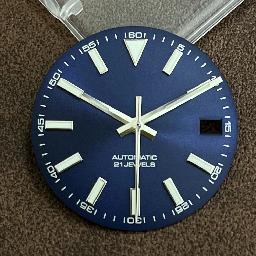 29 мм, подходит для наручных часов с механизмом NH35, зеленый светящийся циферблат, аксессуары черного, белого, синего и золотого циферблата и окошечка даты.