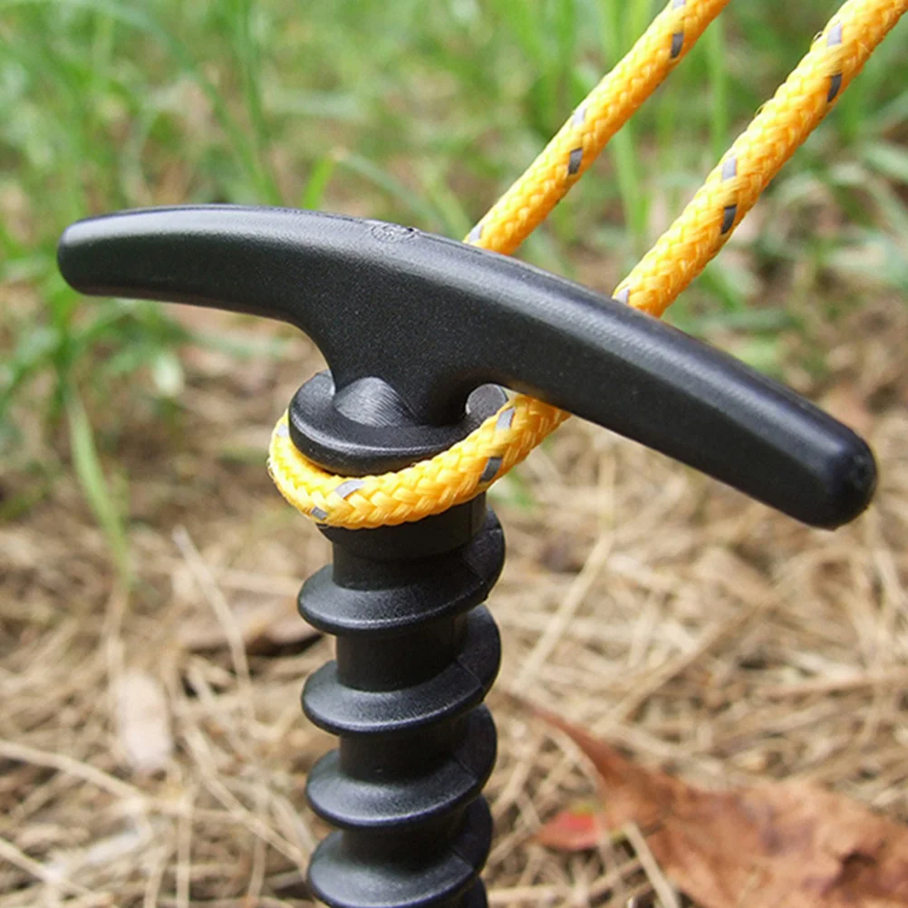 

4 pcs 14.5Cm Spiral Camping Heavy Duty Nylon Ground Pegs Outdoor Anchors For Wind Resistant Setup Nails Pegs Camping