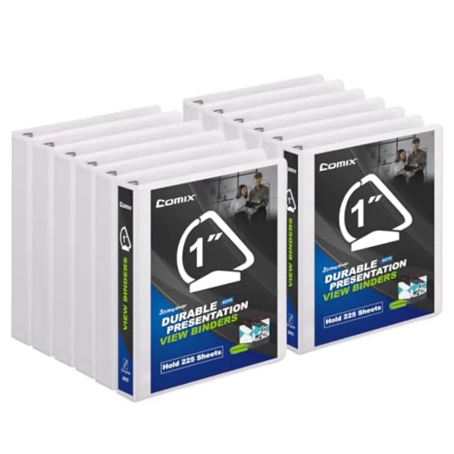 

Папка-скоросшиватель D-Ring Basic View, 1 дюйм, 3 кольца, толщина 2,4 мм, вмещает 225 листов бумаги формата 8,5 x 11 дюймов, 1 шт.