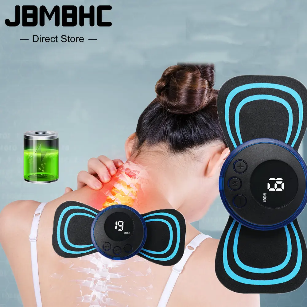 Neck Massager Muscle Pain Relief EMS Cervical Vertebra Massage Patch Shoulder Relaxation Portable Neck Massage Dropshipping