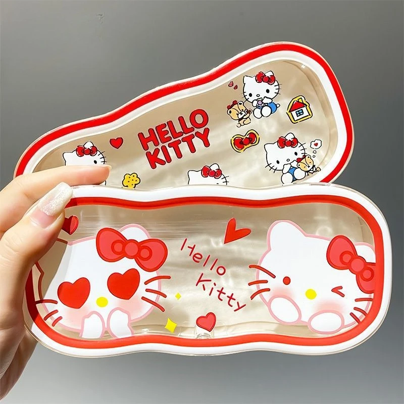 

Hot Sale Magnetic Hello Kitty Sunglasses Box Cartoon Transparent Glasses Storage Holder Case Drop-resistant Large Capacity