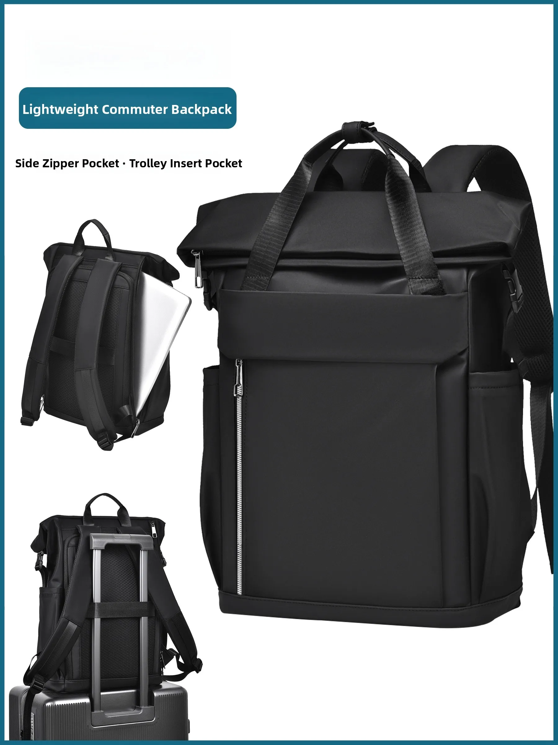 Business Travel Laptop Computer Backpack Men's Double Shoulder Bag Commuter Student Class Bookbag 156 Inch Notebook Bag