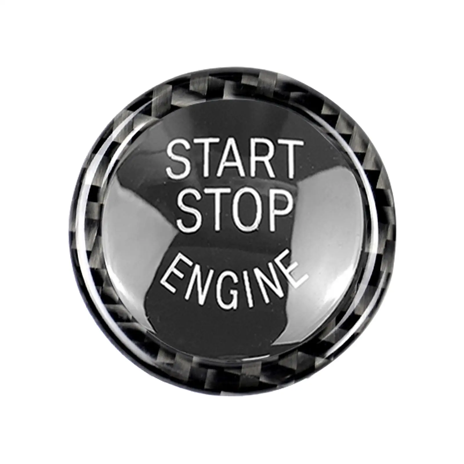 Engine Start Stop Button Cover Set with Carbon Fiber Trim Ring for E90 E92 E93 320i Z4 E89 Car Protection