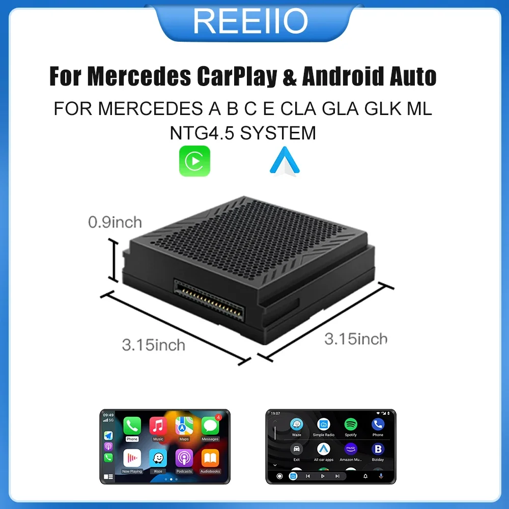 

Новое обновление Wireless Carplay Android Auto A B C E G GLA CLA GLK ML Class для Mercedes NTG4.5 Becker W177 Benz W204 Carplay NAVI AirPlay Mirroring, Plug And Play