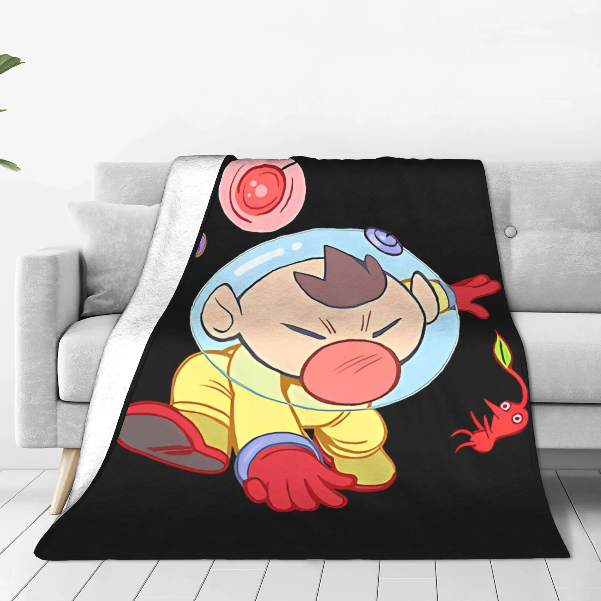 1PC Home Cute Room Decor The Original Three Blanket Throw Blanket Pikmin Novelty Warm Blanket All Season