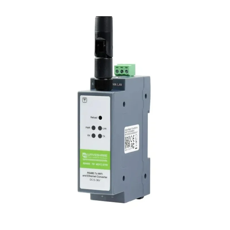 Waveshare RS485 TO WIFI/ETH Rail-Mount Serial Server,Ethernet Module, Modbus MQTT Gateway