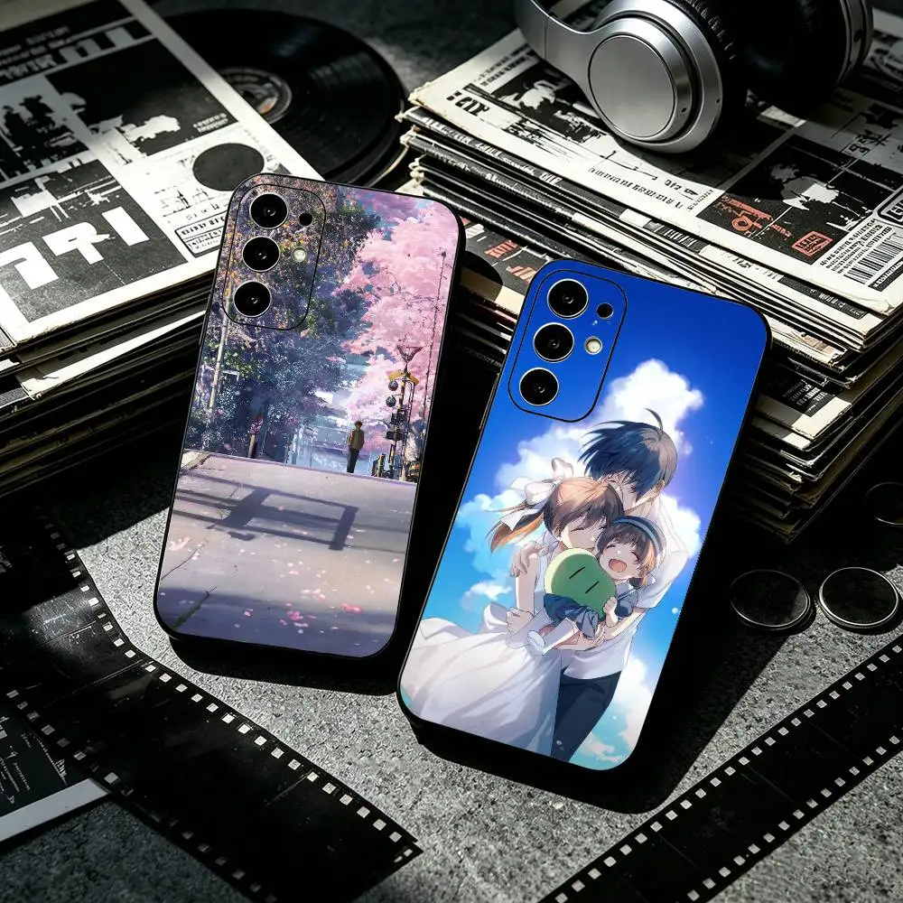 Anime C-Clannad  Anti-drop Soft Silicone Case for Samsung S26 S24 S23 S22 S21 Ultra Plus FE Lite Black