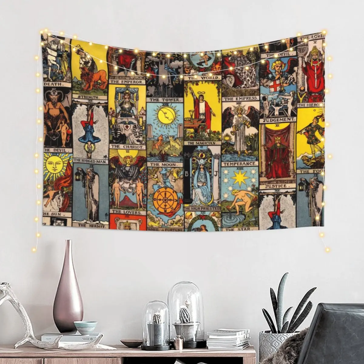 

The Major Arcana of Tarot Tapestry Wallpaper Wall Hanging Wall Decor Home Tapestry