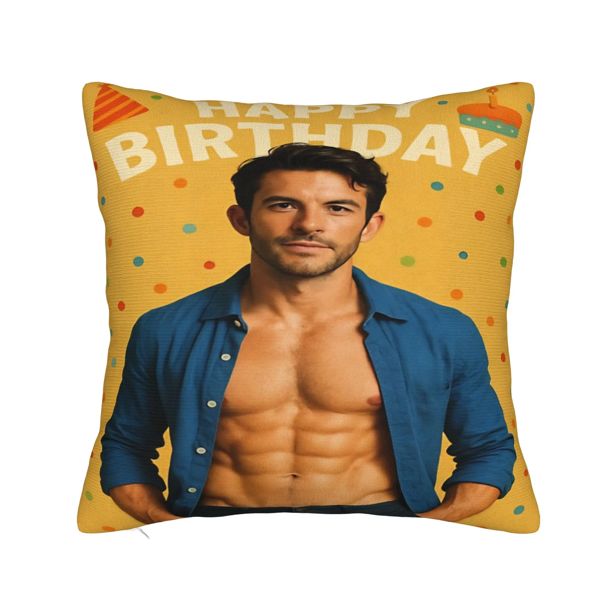 Jonathan Bailey Actor Square Pillow Case Comedy Cushion Covers Fashion Zippered Decorative Pillowcase for Seat 45*45cm