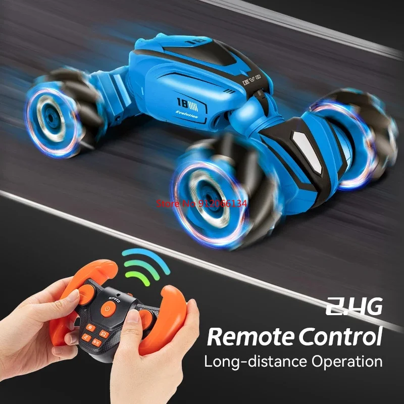 4WD Gesture Sensor RC Stunt Car 2.4G Music Lighting Intelligent Programming Twist Car Off Load Climbing RC Drift Racing Car Toy