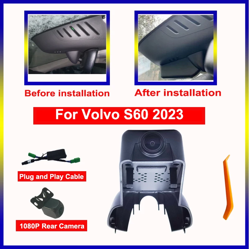 2K Dash Cam For Volvo XC40 XC60 XC70 XC90 V40 V50 V60 V70 V90 PoleStar 2 S60 t5 t6 t8 S40 S60 S80 S90 Car DVR 1440P Dual Cameras