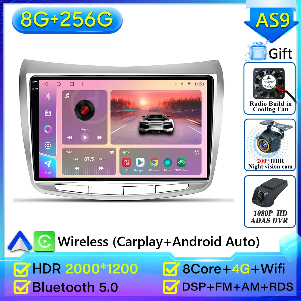 Android 16 autoradio voor Lancia Delta 2009-2019 GPS navigatie Android Auto display Carplay Wifi autoradio geen 2din videodisplay