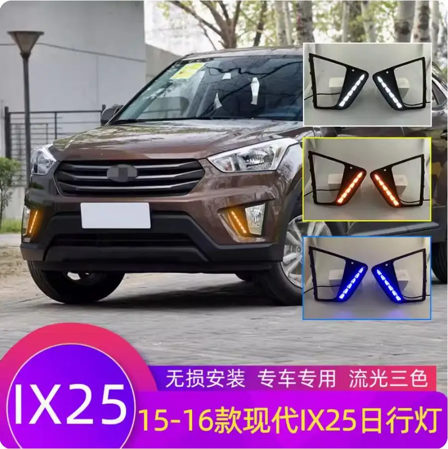 

Dynamic car bupmer head light for Hyundai IX25 daytime light creta LED 2015~2016y car accessories fog for Hyundai headlamp