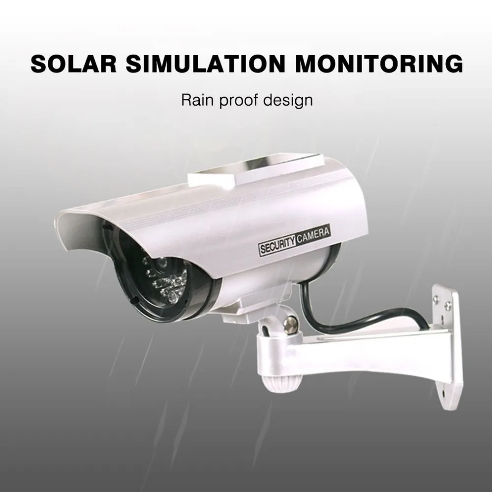 Hot Dummy Fake CCTV Camera With Flashing LED For Outdoor Indoor Solar Waterproof Realistic Looking Fake Camera for Security