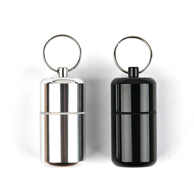 Secret Stash Hidden Safe Diversion Jewelry Medicine Storage Box Aluminum Alloy Mini Keychain Convenient Pocket Pill Bottle GIFT